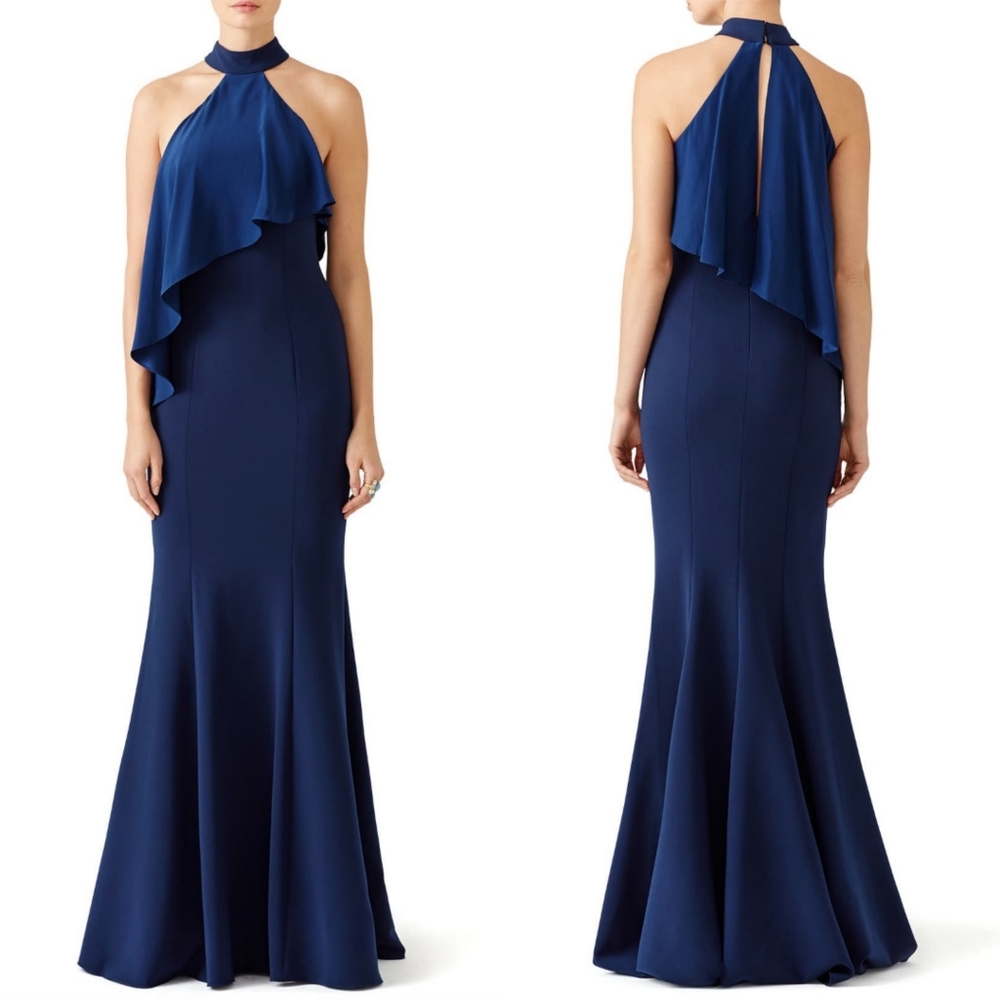 🩹 Jay Godfrey Navy Franklin Gown, Sz 4